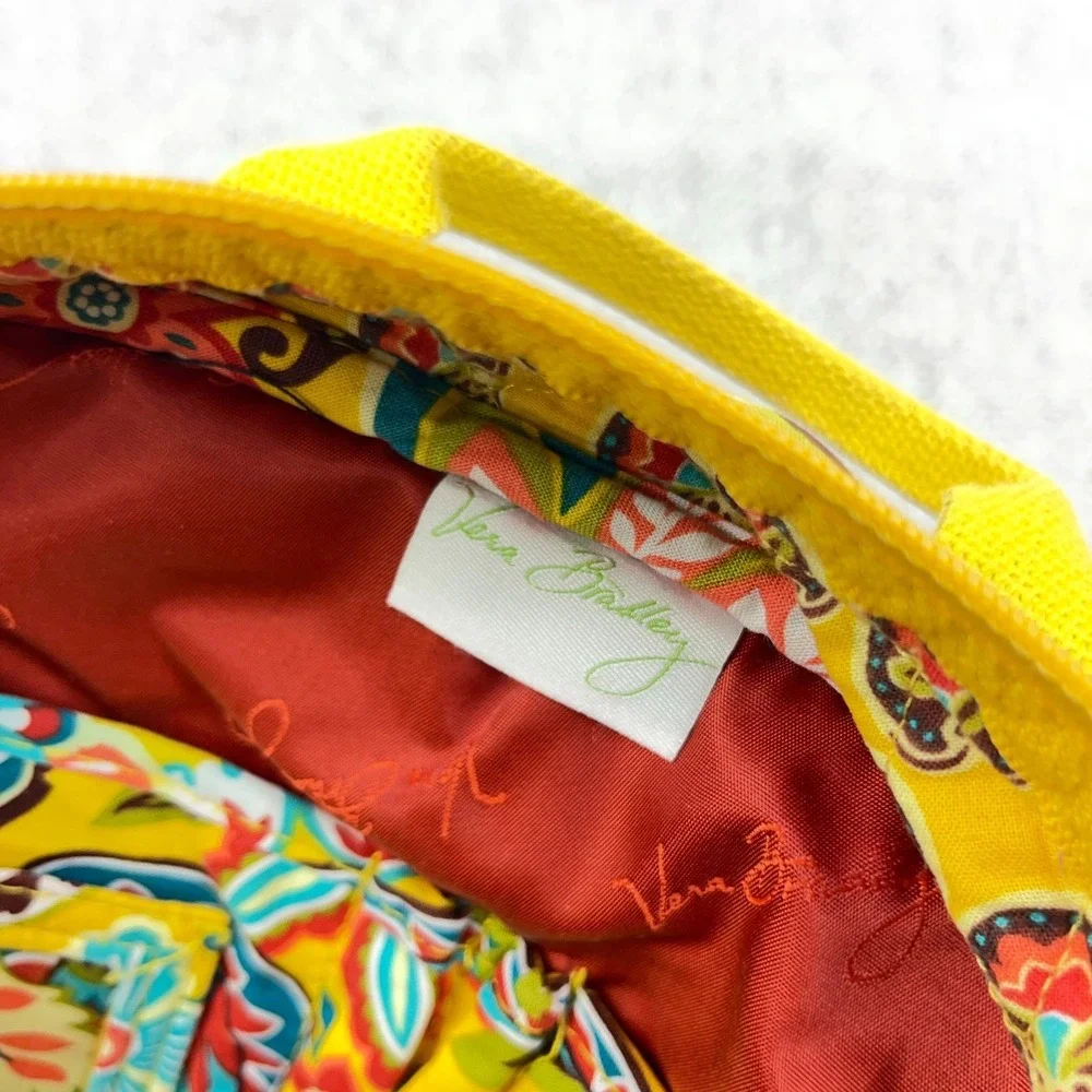 VERA BRADLEY Backpack Provencal Yellow Floral Paisley Colorful Quilted